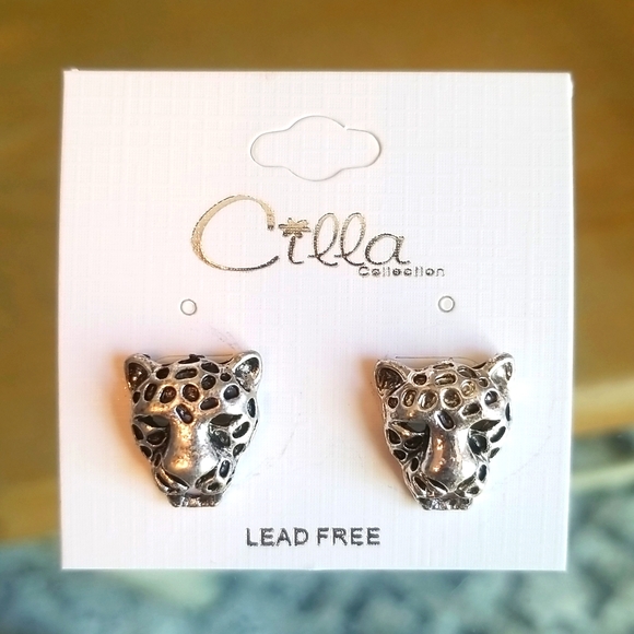 Cilla Other - 3 for $15 Cheetah Stud Earrings